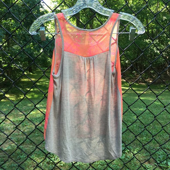 Bjewel Pink and Gray Sheer Tank - Picture 3 of 4